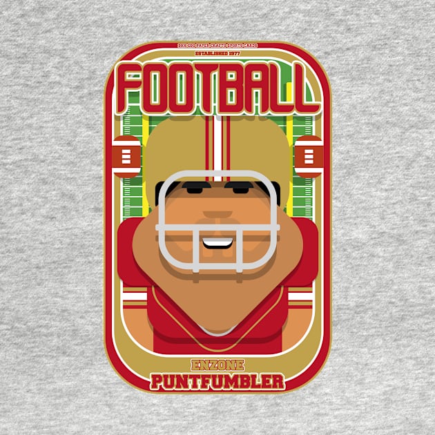 American Football Red and Gold - Enzone Puntfumbler - Seba version by Boxedspapercrafts